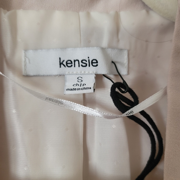 Kensie Blazer Womens S Small Blush Open-Front Jacket - Picture 2 of 7